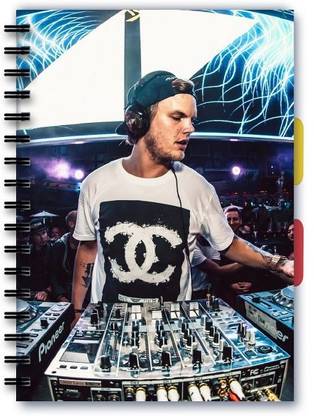 Posterskart DJ Avicii At Work Concert Music Notebook A5 Ruled A5 Notebook Ruled 200 Pages