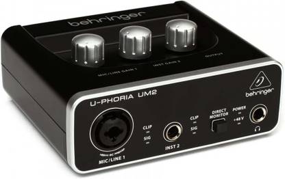 Behringer U-Phoria UM2 USB Audio Interface 2 Tracks Digital Multi-track Recorder