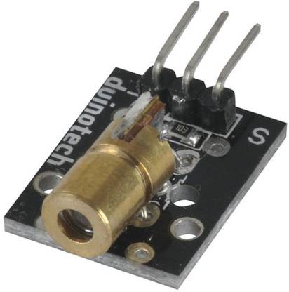 Technical hut Laser Module Diode Red Dot 650nm 5V DC 5mW for Arduino Educational Electronic Hobby Kit