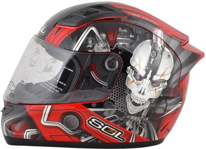 SOL SL-68S II METAL MAN RED / SILVER Motorbike Helmet
