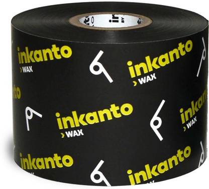 Inkanto Thermal Transfer Ribbon Wax Premium Quality | 45 mm x 300 mtrs | 1 inch core Permanent Adhesive Paper Label