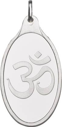 Kundan 5.11 gm Om 999 Silver Silver Pendant