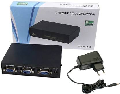 FineArts  TV-out Cable 2 Port VGA Splitter - 150 Mhz One Input Two Output