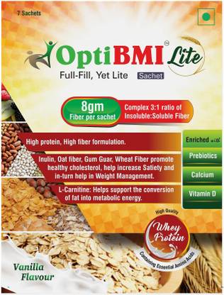 Opti BMI Lite -Meal Replacement for Weight Loss-Box with 7 sachets(30 gm/sachet) by OmniWellness