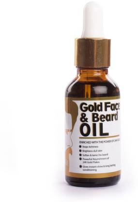 Qraa Gold Face And Beard Oil-With 24K gold flakes Beard Oil