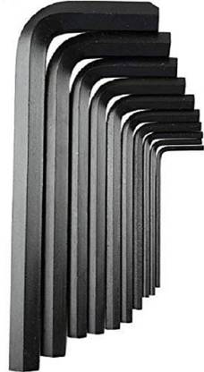TOOLBUX GSK Allen/Hex Key Set Black 10 Pieces - from 1.5 to10 mm Allen Key Set