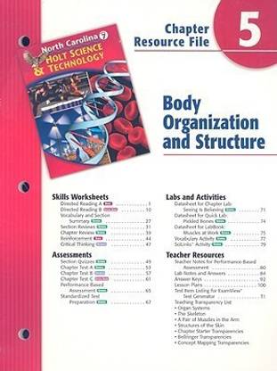 North Carolina Holt Science & Technology Chapter 5 Resource File: Body Organization and Structure