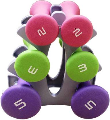Kemfye Dumbbell Set with Stand - 10 kg (20LB) Fixed Weight Dumbbell