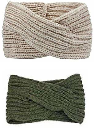 SBE 2Pcs New Woven Headbands For Winter, Women Twisted Handmade Hair Bands And Head Wrap For Hair Accessories Hair Band