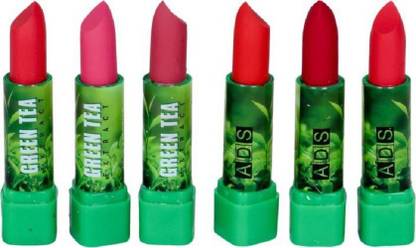 ads Green tea lipstick multicolor set of 6