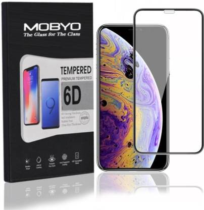 MOBYO Edge To Edge Tempered Glass for iPhone Xs Max 6D
