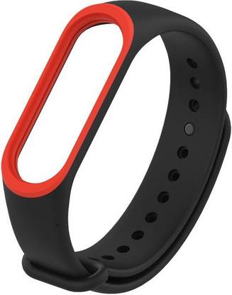 Veronic Mi band 3 Dual Color Black Red Strap Replacement Strap for Mi band 3 Smart Band Strap