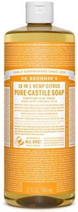 Dr. Bronner's Pure-Castile Liquid Soap Citrus, 32 Fl Oz Face Wash