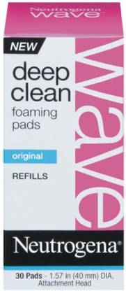 NEUTROGENA Wave Deep Clean Foaming Pad Refills, 30 Count (Pack of 3) Cleanser Face Wash
