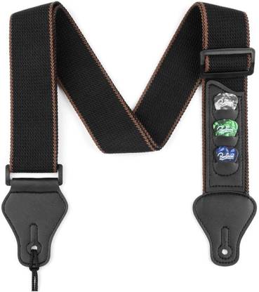SYGA Guitar Strap with 3 Pick Holders Cotton Strap