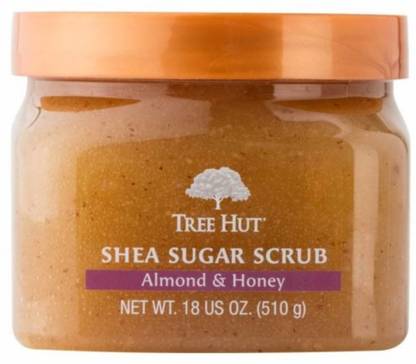 Tree Hut Shea Sugar Scrub, Almond & Honey, 18 Ounce (Pack of 3) Scrub