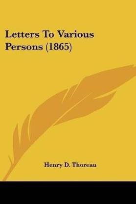 Letters To Various Persons (1865)