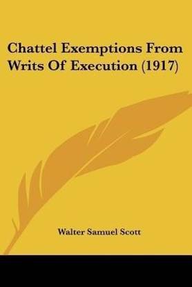 Chattel Exemptions From Writs Of Execution (1917)