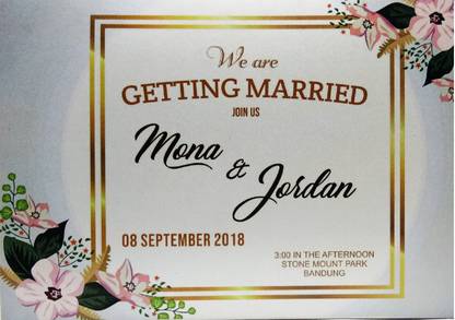 Chocodusk Personalized Wedding Invitation with Chocolate Box, 250 grams (18.5x27x3 Cm) pack of 6, White Flower Design Truffles