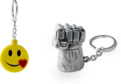Gold Era Avengers keychain Hulk Silver Key Chain & Heart Emoji key chain Key Chain