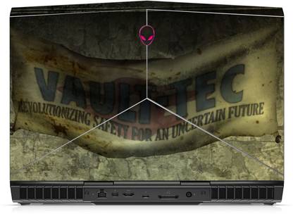 GADGETSWRAP Printed Vault Tec banner Skin For Alienware 15 R4 Laptop (Top Only) Vinyl Laptop Skin Compatible for 15.6 inch
