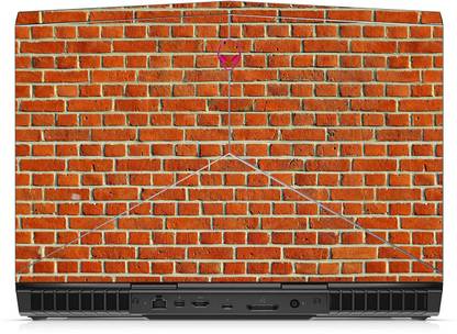 GADGETSWRAP Printed red brick Skin For Alienware 15 R4 Laptop (Top Only) Vinyl Laptop Skin Compatible for 15.6 inch
