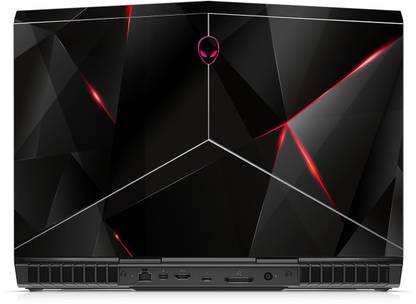 GADGETSWRAP Printed black red abstract Skin For Alienware 15 R3 Laptop (Top Only) Vinyl Laptop Skin Compatible for 15.6 inch