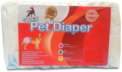 Wuff-wuff Diaper (Large, 12 Pieces) Disposable Dog Diapers