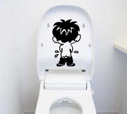 Pixel Print 45 cm Funny Toilet Sticker Removable Sticker