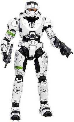 Genrc Halo 3 Mcfarlane Toys Series 8 Action Figure White Spartan Eod