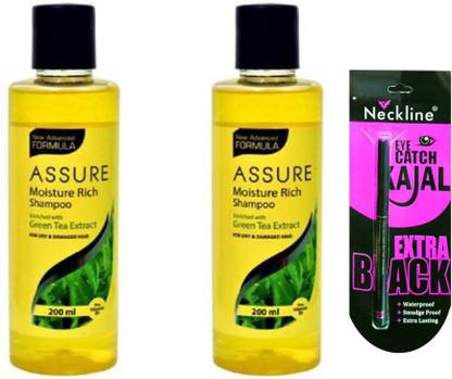 Vestige Moisture rich Shampoo(Pack Of 2) (400 ml) +neckline kajal