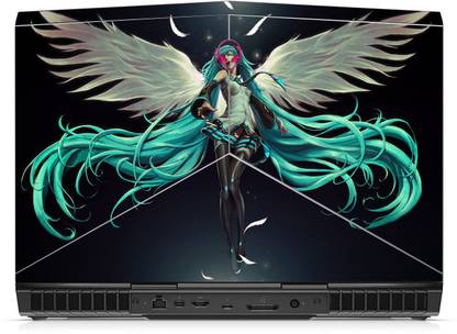 GADGETSWRAP Printed hatsune miku anime wings Skin For Alienware 15 R3 Laptop (Top Only) Vinyl Laptop Skin Compatible for 15.6 inch