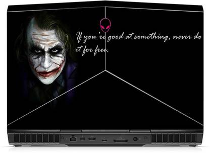 GADGETSWRAP Printed joker good free quote Skin For Alienware 15 R3 Laptop (Top Only) Vinyl Laptop Skin Compatible for 15.6 inch