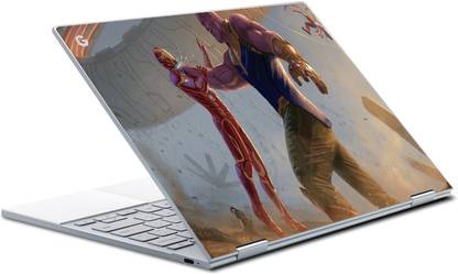 GADGETSWRAP thanos iron man avengers infinity war Skin For (TOP ONLY) Vinyl Laptop Decal 12.3