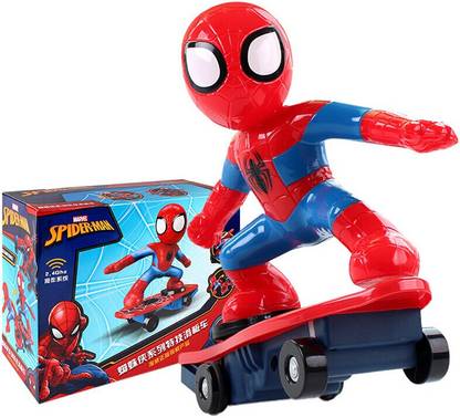 SHRIBOSSJI Spiderman Electronic Stunt Scooter Skateboard 360 Rotation With Sound for kids with best quality(multicolor)