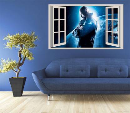 GADGETSWRAP command and conquer 4 tiberian twilight standard edition Fake Window Style Wall Decal For Home & Office (50cmx90cm)