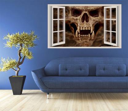 GADGETSWRAP the main ghost Fake Window Style Wall Decal For Home & Office (50cmx90cm)