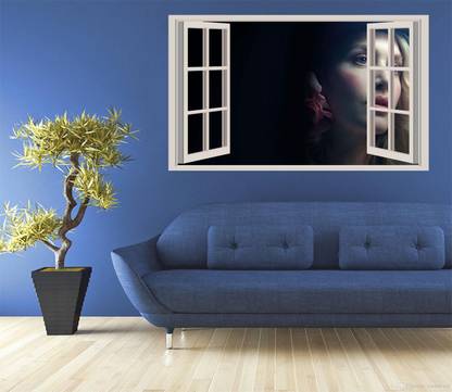 GADGETSWRAP Kate Winslet Beautiful Fake Window Style Wall Decal For Home & Office (50cmx90cm)