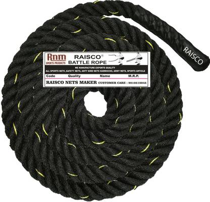 Raisco Leather Handle,12.Meter Standard Size 36mm Thickness Battle Rope