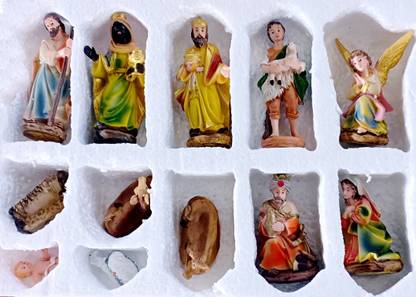 PEEGEE Christmas crib Separate Pieces 13 cm Pack of 11