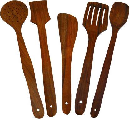 Aafiya handicrafts Af0291 Wood Serving Spoon Set