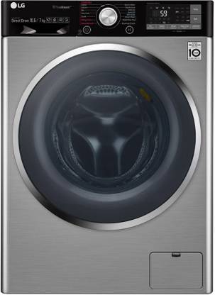 LG 10.5/7 kg Washer with Dryer Ready to Wear Clothes with In-built Heater Silver