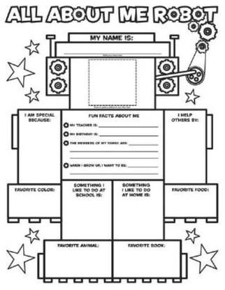 Graphic Organizer Posters: All about Me Robot