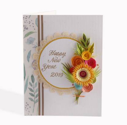 Swapnil Arts Handmade 3D New Year 2019 Greeting Card