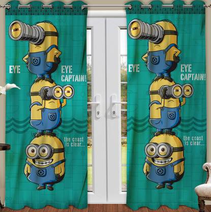 MINIONS 223 cm (7 ft) पॉलिएस्टर दरवाज़ा पर्दा (2  का पैक)