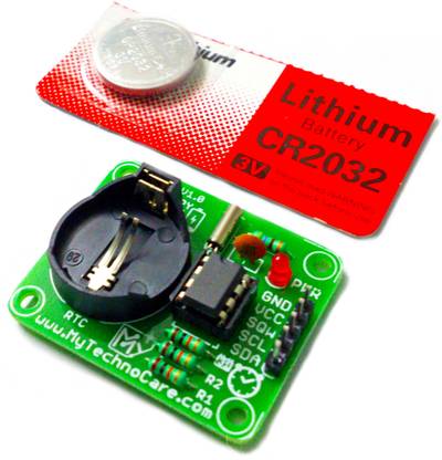 MY TechnoCare DS1307 Real Time Clock RTC Module Kit With 8-Pin DIP IC & Battery Backup| I2C Protocol Communication for Arduino,8051,AVR,Pic,Arm,Msp430,Raspberry Pi Board Micro Controller Board Electronic Hobby Kit
