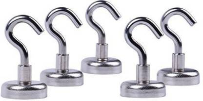 Lifekrafts Heavy Duty Magnetic Hooks (Pack OF 5) for Multi-Purpose Hanging Hook 5