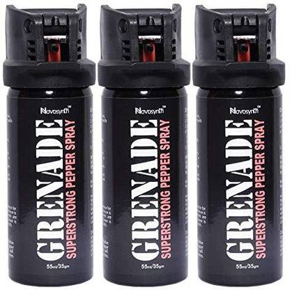 Novosynth GRENADE Super Strong Pepper Spray for Self Defense Range up to-15 Feet With Safety Cap Pepper Fogger Spray