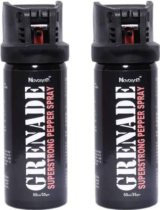 Novosynth GRENADE Super Strong Pepper Spray for Self Defense Range up to-15 Feet With Safety Cap Pepper Fogger Spray