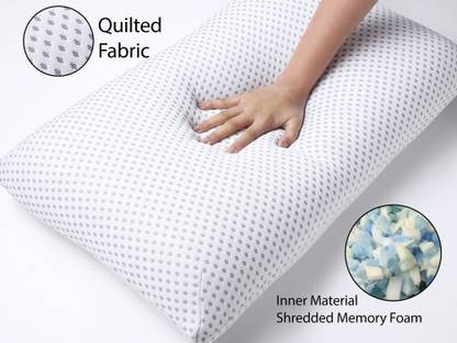 SleepSutraa Memory Foam Shredded Memory Foam Pillows for Bed - Pillow Size: 16 x 24 Inches Bed/Sleeping Pillow Pack of 1